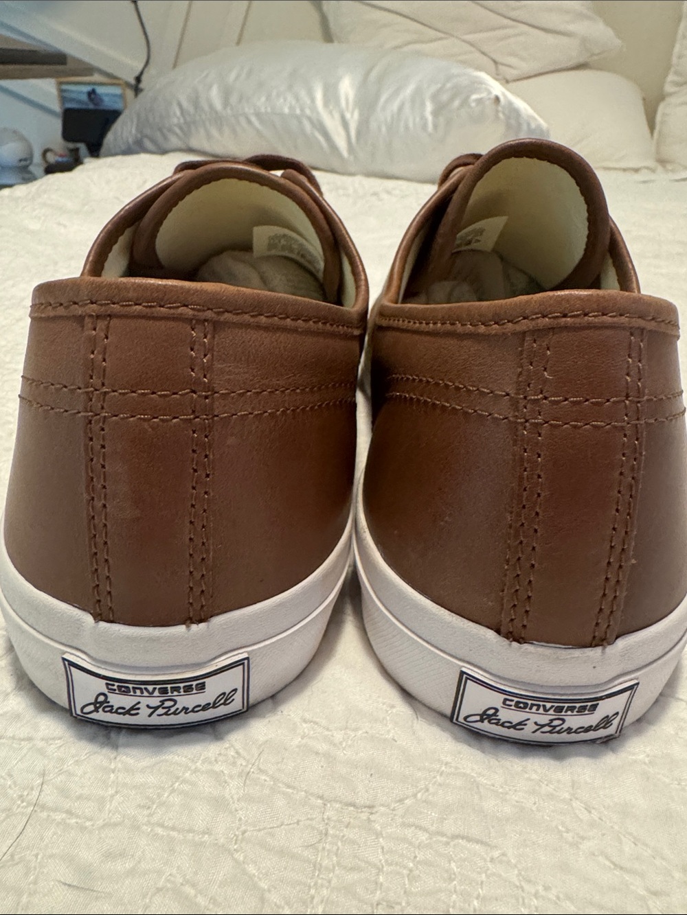 Converse Jack Purcell Brown Leather Sneakers - Picture 4 of 9